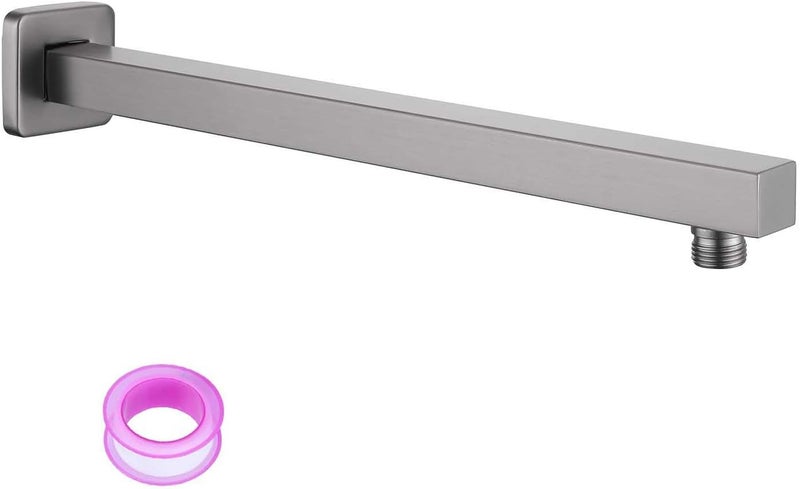 Aqua Access 16 Inch Rain Shower Head Extension Arm with Flange, Brushed Nickel, Made of SUS 304 Stainless Steel, Square Shower Arm Wall Mounted, Rainfall Shower Arm for Morden Bathroom - Image 1